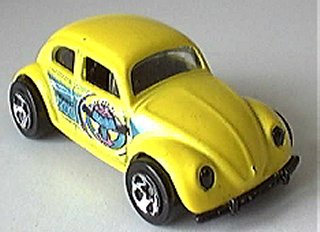 1:64 New Nex 12249 VW Beetle Yellow with Pullback Motor Scale Approx ° 